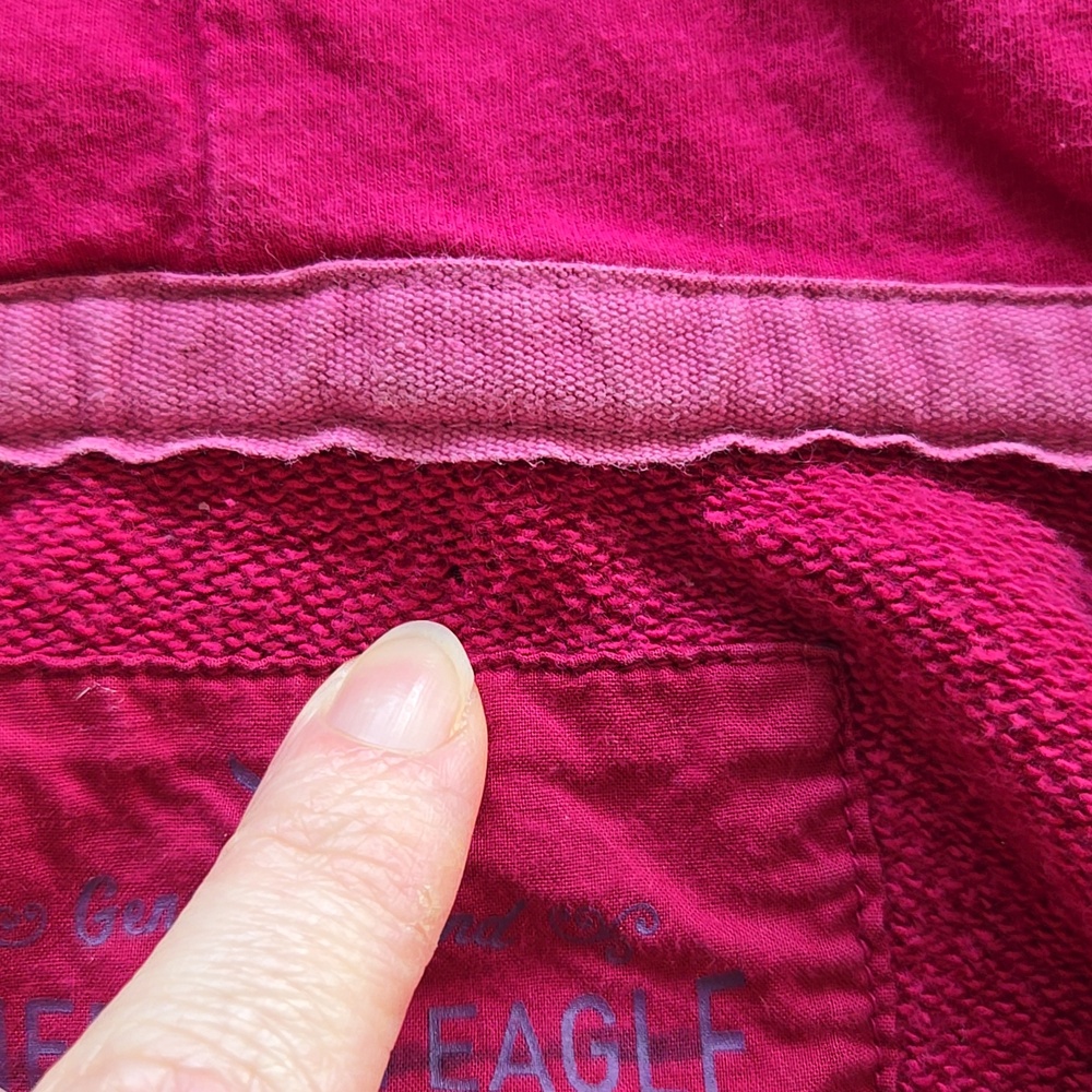 American Eagle Y2K Pink Hoodie Sweatshirt Size Large - Picture 11 of 13